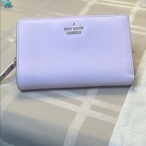 Kate Spade Lilac Wallet Pebbled Leather